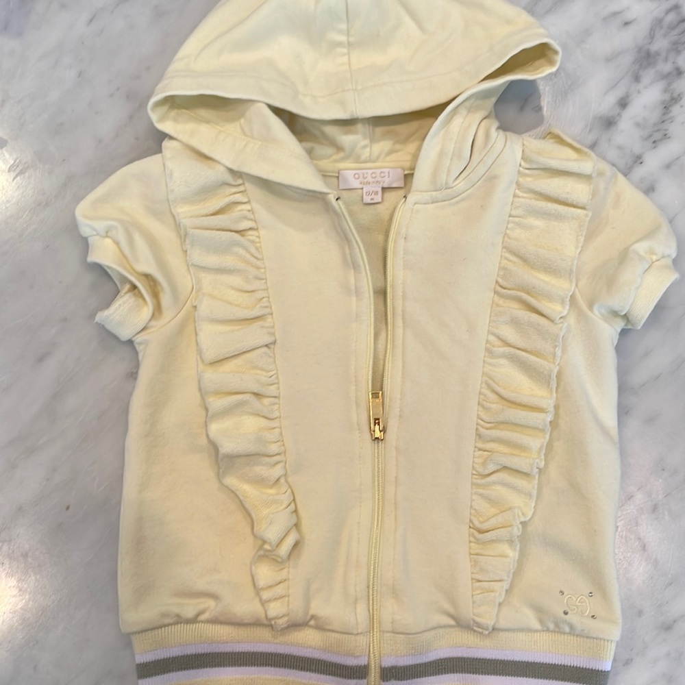 Yellow Gucci cardigan size 12/18 m